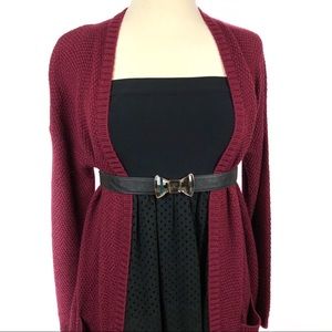 Black & Gold Elastic Grey Rhinestone Bow Belt